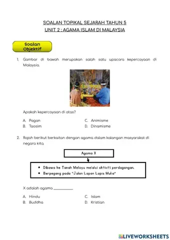 Unit 2 : Agama Islam Di Malaysia