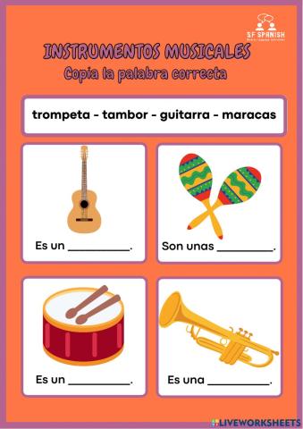 Vocabulario instrumentos musicales
