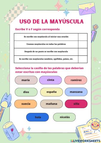 Uso de las mayúsculas