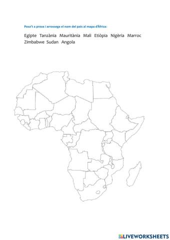 Mapa continent africà
