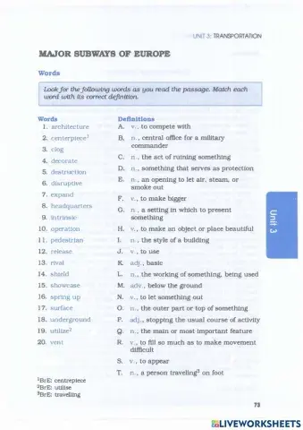 Barron's IELTS - Unit 3.2 - Transportation