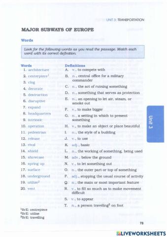 Barron's IELTS - Unit 3.2 - Transportation