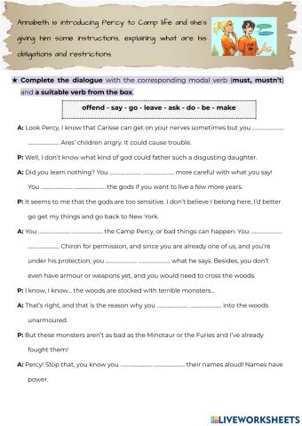 Modal verbs of obligation and prohibition