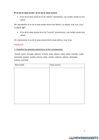 Essa sorda essa sonora