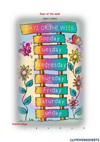 Days of the week