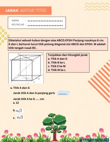 Latihan soal 1 jarak antar titik