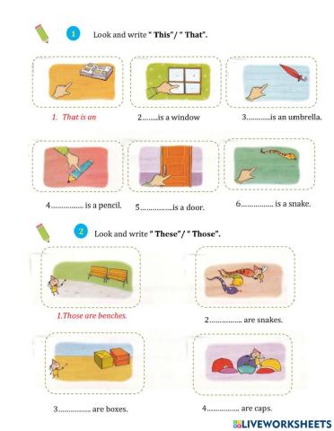 This that these those