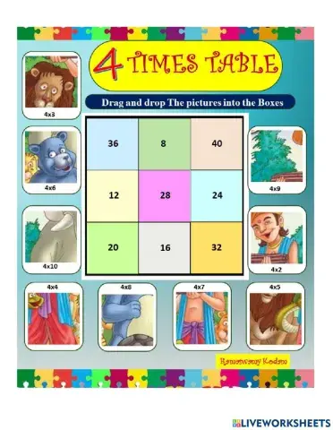 4 Times Table
