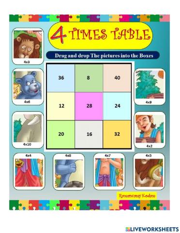 4 Times Table