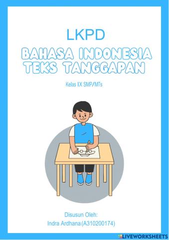 Lembar Kerja Peserta Didik Mata Pelajaran Bahasa Indonesia Materi Teks Tanggapan