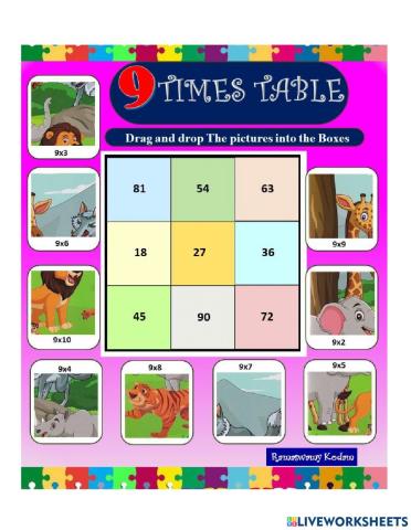 9 Times Table