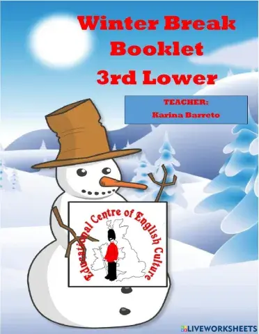 Winter Break Booklet Third Lower