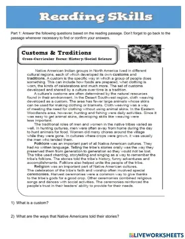 Reading Test 1 - Level 10