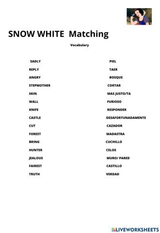 Snow white  Matching