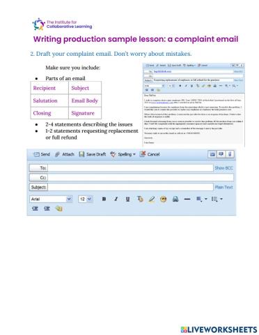 Draft-a-complaint-email