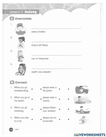 Eu 4 unit 1 lesson 4 safety