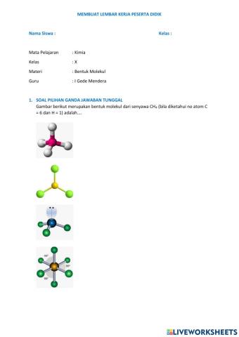 LKPD Bentuk molekul