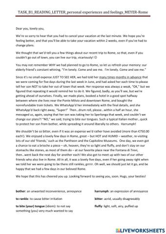 SMT-B1-Reading-letter-personal experiences and feelings