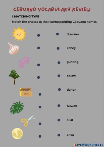 Cebuano Vocab Review