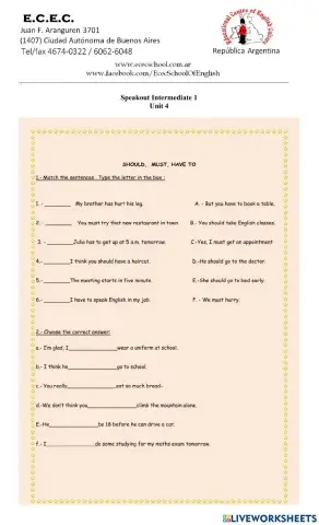 Must-have to -should