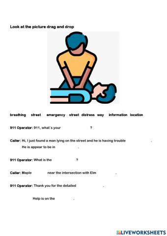  Conversation between a 911 operator and a caller