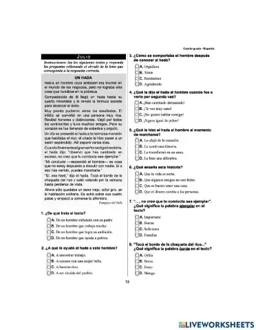 Prueba Formativa Julio