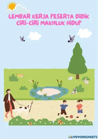 Lkpd ciri-ciri makhluk hidup