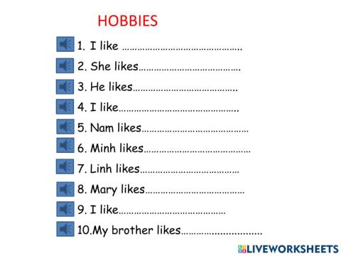 My hobbies