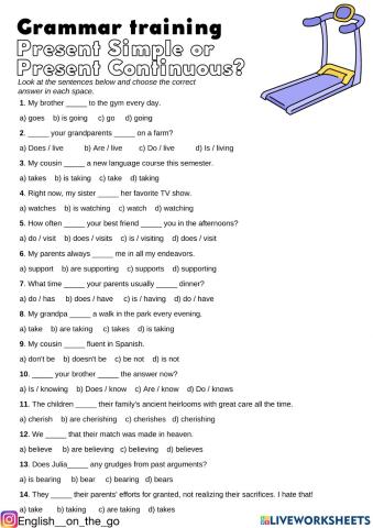 Simple or continuous