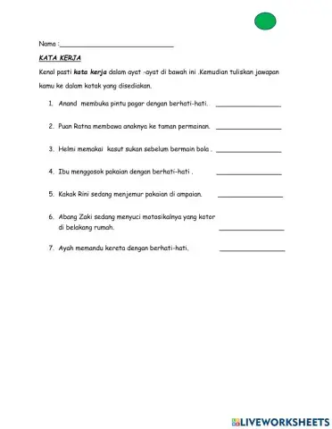 Kata kerja tahun 2 (selasa)