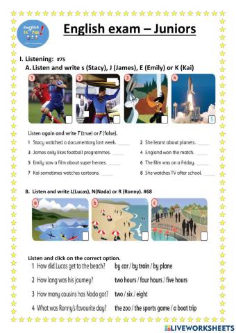 Juniors 4 exam
