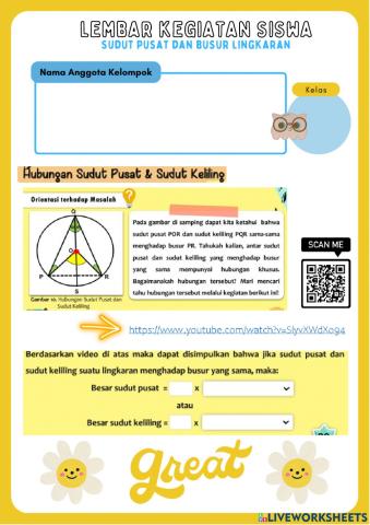 LKPD Hubungan Sudut Pusat dengan Sudut Keliling