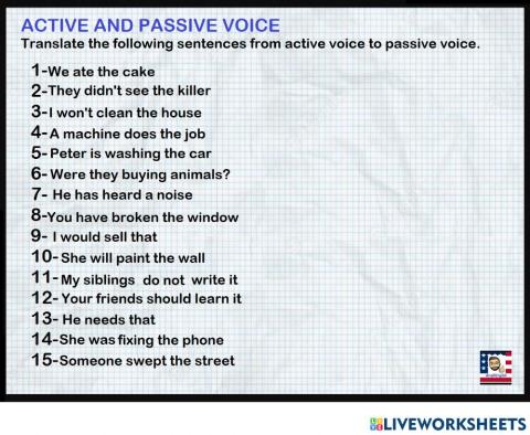 Active Passive voice