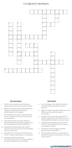 Crucigrama de Hardware