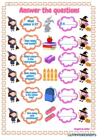 Numbers, colors, how many