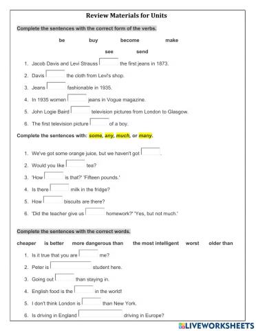 SADA Level 1 Final Grammar review page 1
