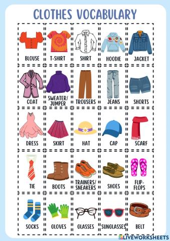 Clothes Vocabulary