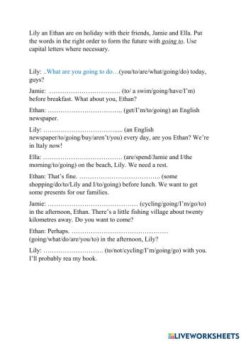 Be going to future plans