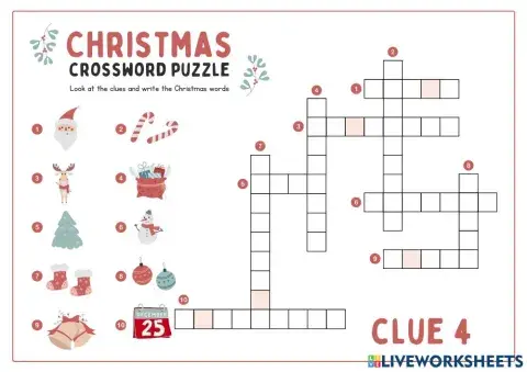 Christmas Crossword Clue 4