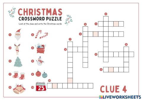 Christmas Crossword Clue 4