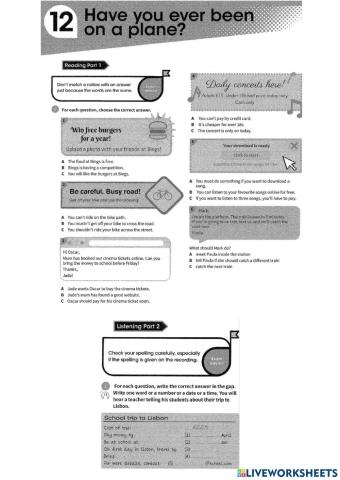 Complete key for schools unit 12