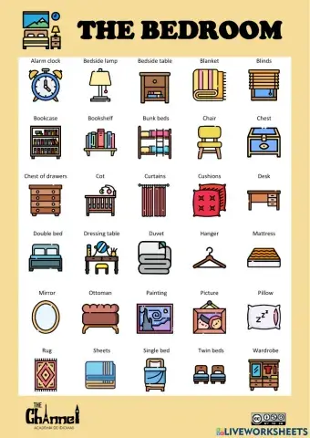 THE BEDROOM (30 words)