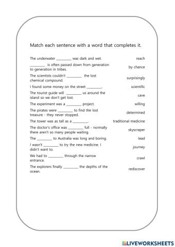 Vocabulary - Reading Passages 2+3 - LRN B2 January 2023