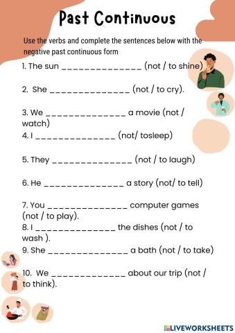Past Continuous Negative 2