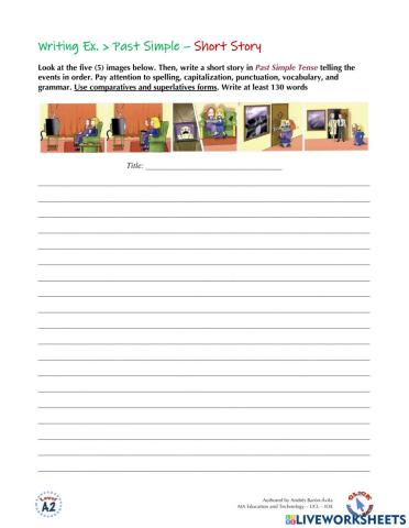 Writing Ex. - Short Story 2 in Past Simple