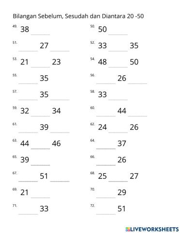269.	Bilangan Sebelum, Sesudah dan Diantara 20 -50 – C