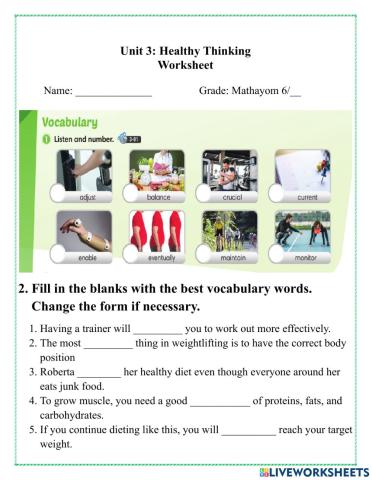 M6 Vocabulary Words