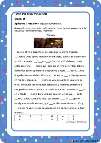 Uso de las mayúsculas