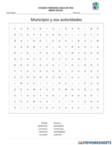 Municipalidad y sus autoridades