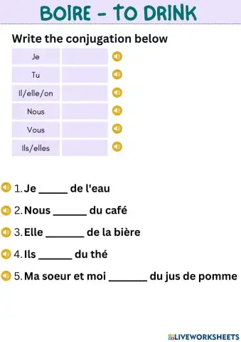 Boire Conjugation
